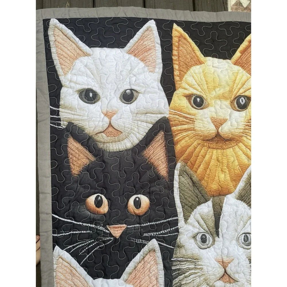 Cats Fur Parents Quilted Throw 80